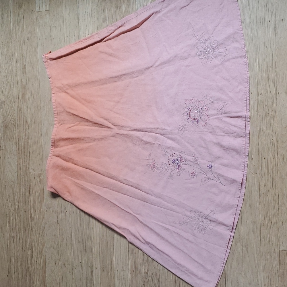 Axcess ombre orange linen skirt